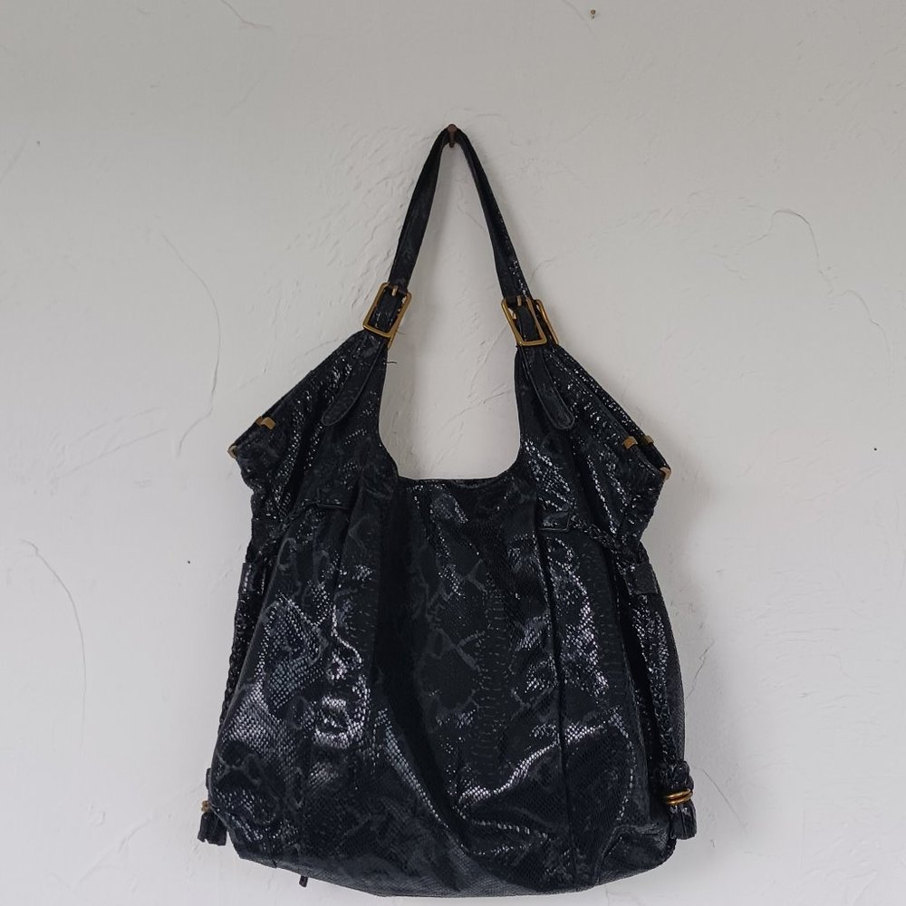 Elliot Luca Sintra Leather Shoulder Tote Bag